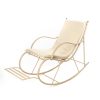une chaise berçante Vira en beige clair