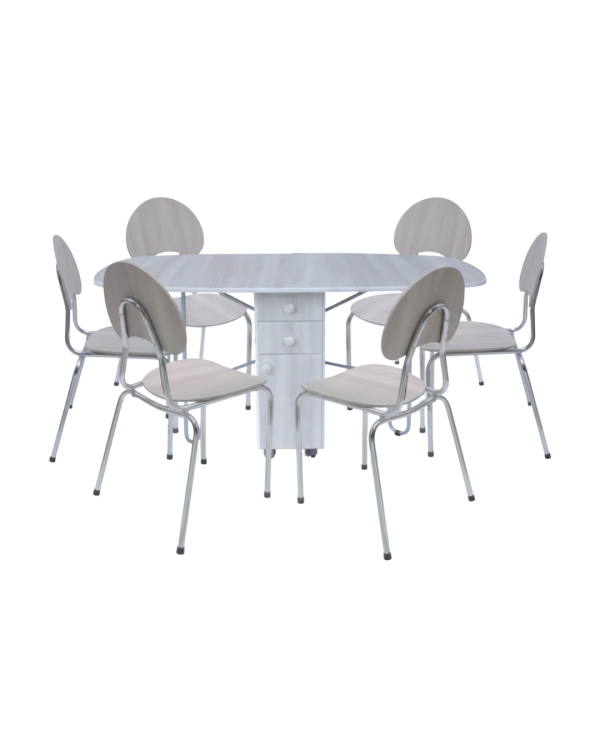 PACK TABLE A TIROIR PM +06 CHAISES