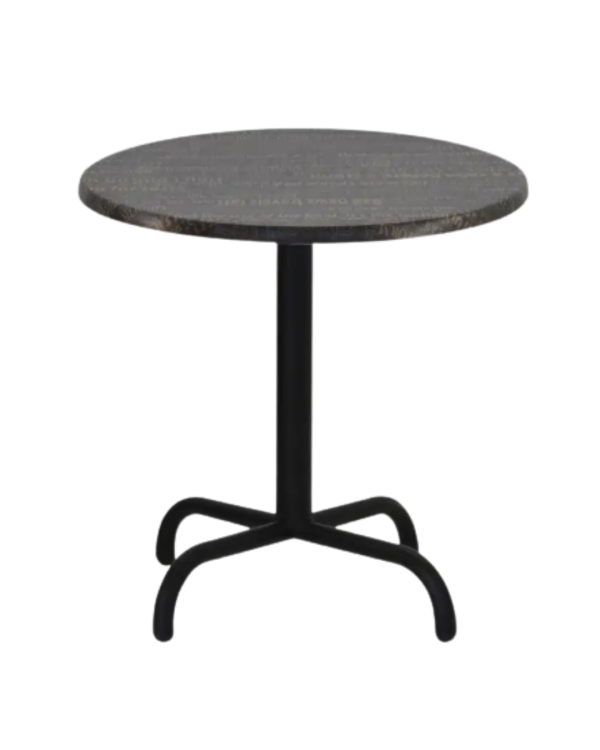 TABLE BISTROT , socle métalique en tube RONDE