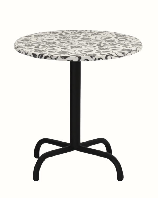 TABLE BISTROT , socle métalique en tube RONDE